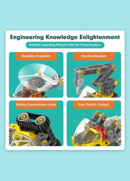 Конструктор (MKZ-OBK-MET) Makerzoid Big Building Blocks-Mechanical Engineering Team (366664362)