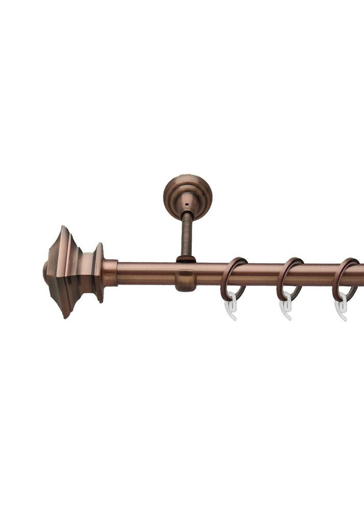 Карниз Борджеза металевий однорядний відкритий гладка труба Мідь 19 мм 160 см (00-00011796) ORVIT (300283128)