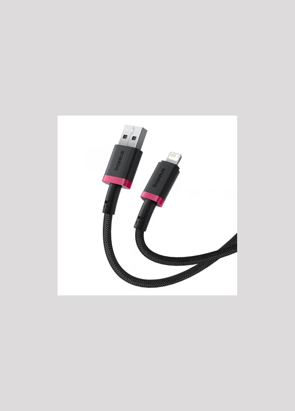 Кабель Dura Series Cable USB to Lightning 2.4A 1m P10377801U01-01 Black-Red Baseus (338620553)