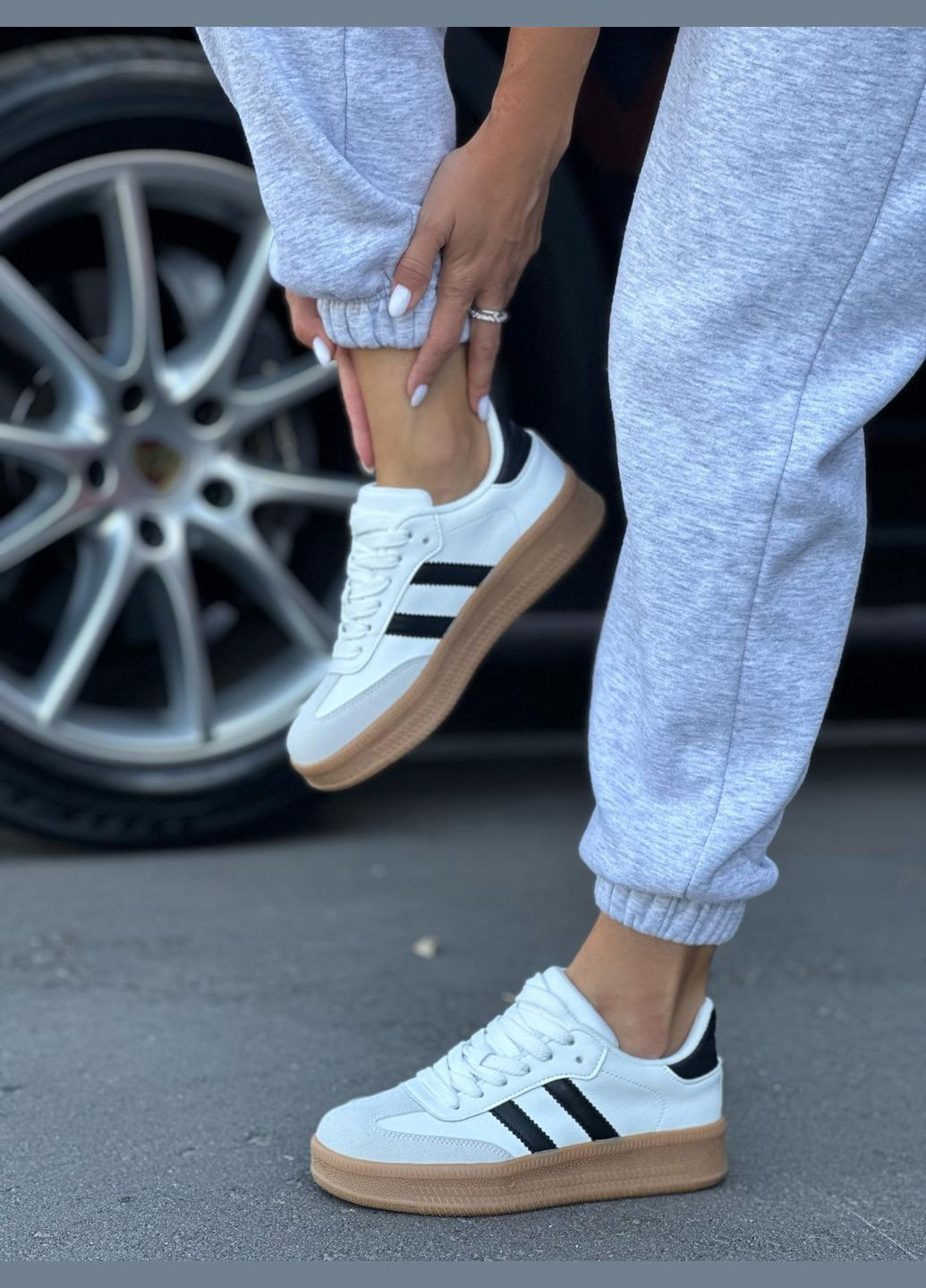 Білі білі кросівки жіночі повсякденні весна осінь підошва на високій підошві No Brand