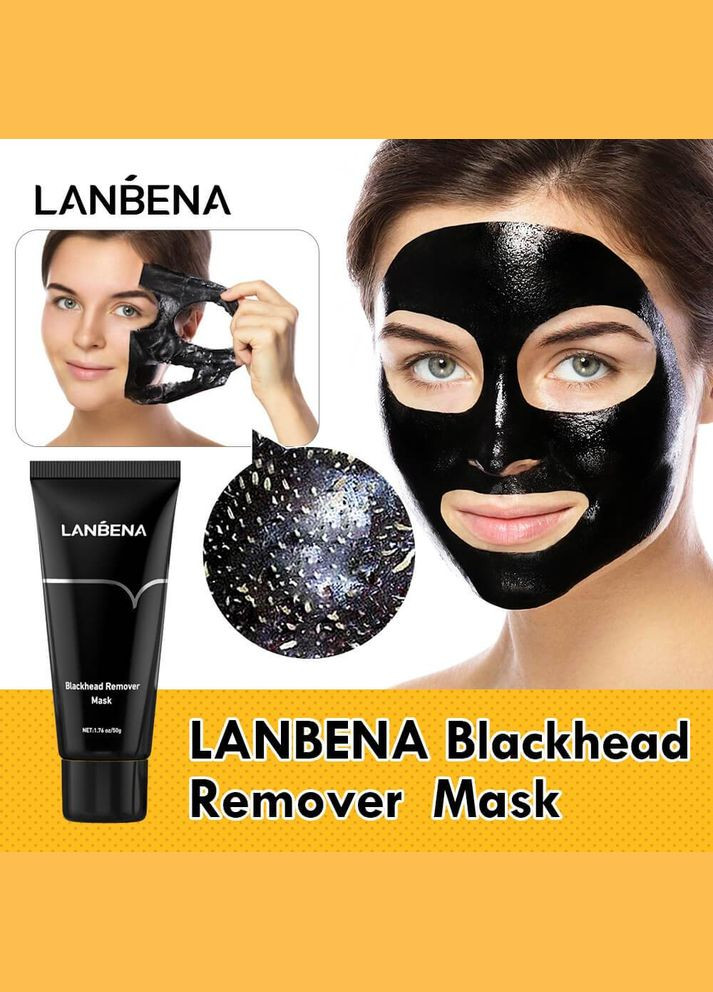 Бамбукова маска-плівка для видалення вугрів і чорних цяток із колагеном Bamboo Blackhead Remover Mask 50 г LANBENA (299486181)