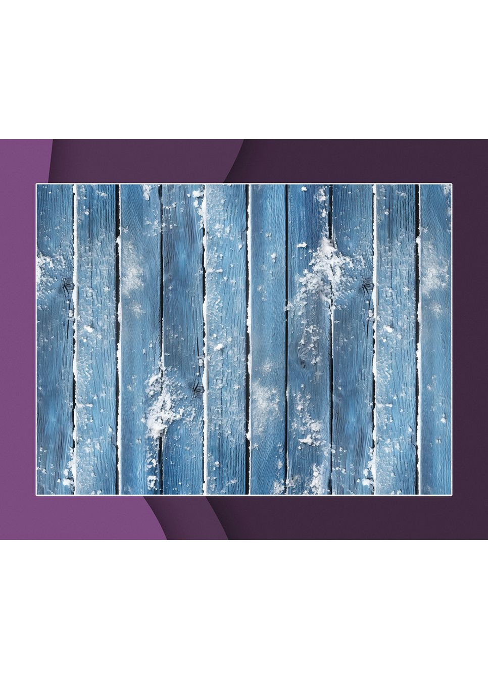 Фотофон вініловий зимовий, срібляста ялинка зі снігом і синя дерев’яна підлога, фон предметний 120×180 см, №57509 PhotoVinyl (354719539)