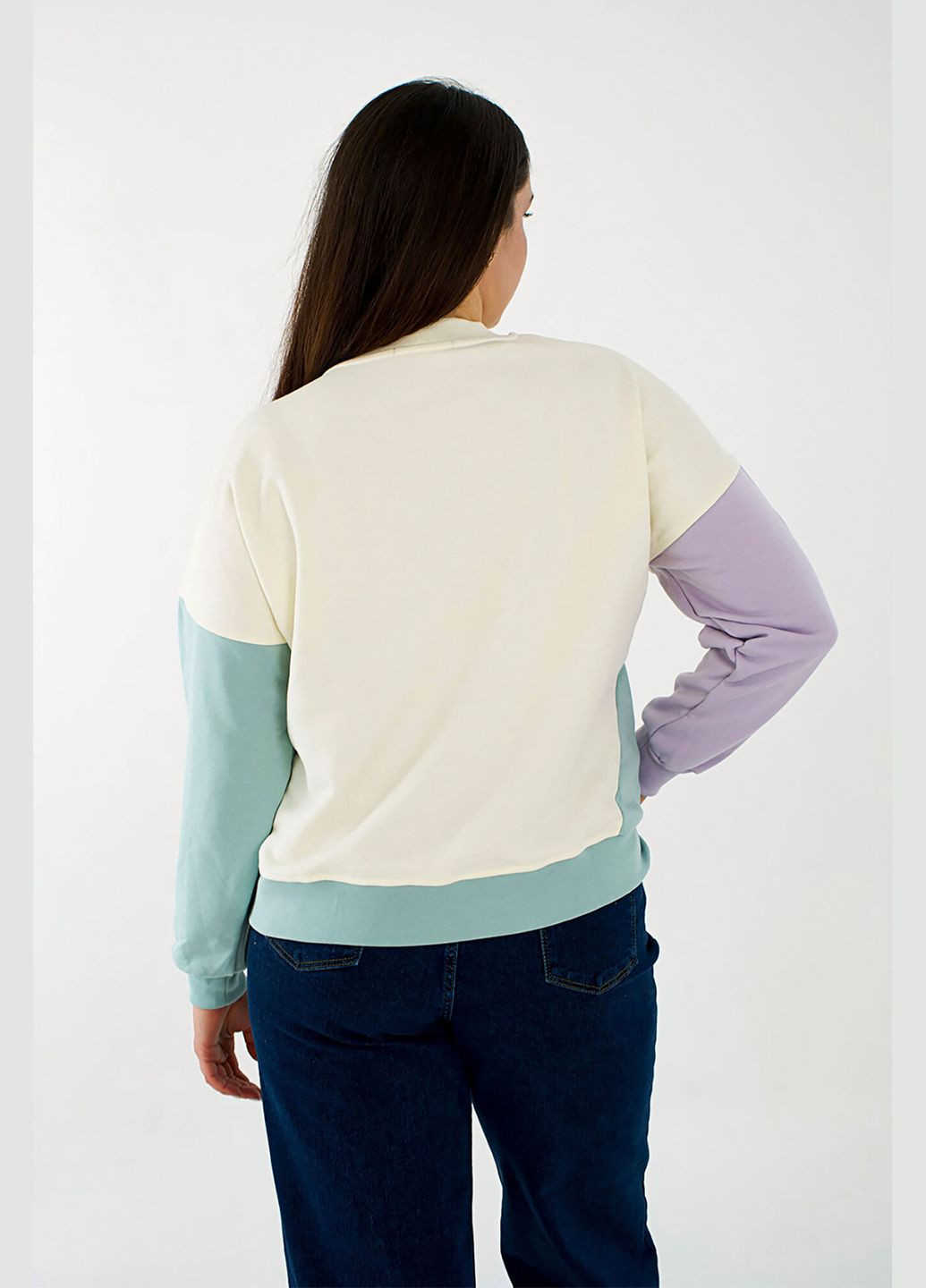 Бежевий світшот velma abstraction Garne малюнок (307389829)