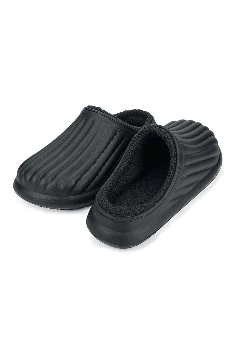 Черные мужские сабо теплые даго черные 18001 Dago