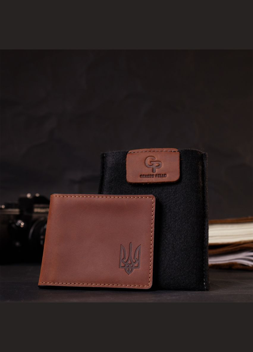 Кожаная обложка на удостоверение участника боевых действий 11663 Коричневый Grande Pelle (331913542)