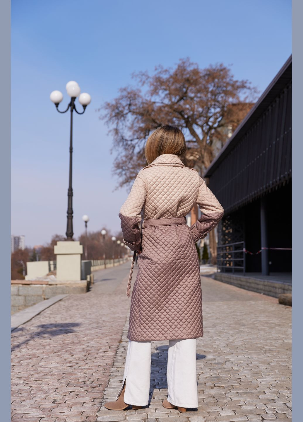 Кофейное демисезонное Пальто MN