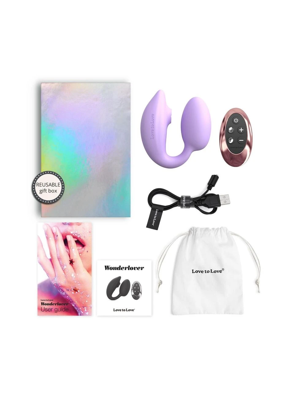 Віброяйце з вакуумною кліторальною стимуляцією Wonderlover VIVA MAUVE Love To Love (315013527)