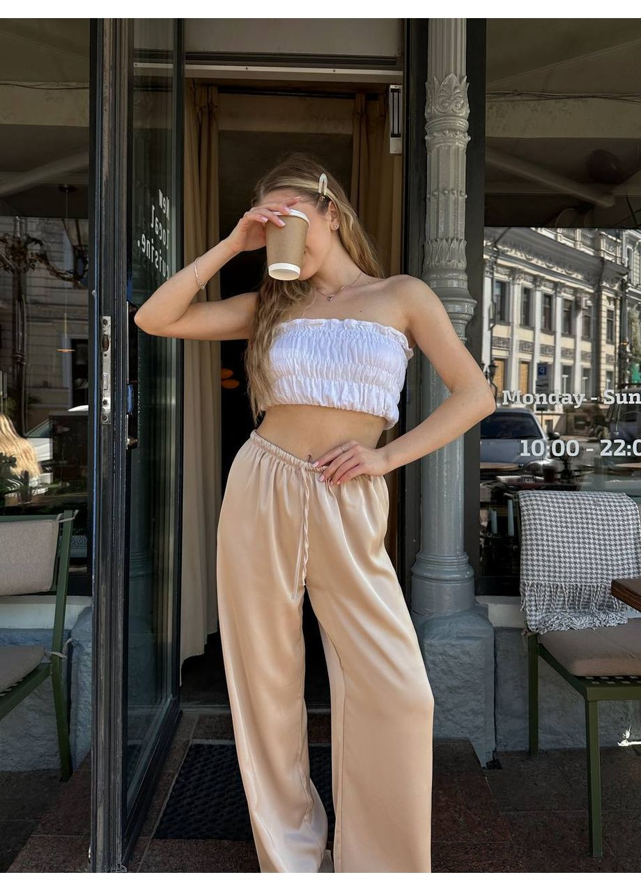 Стильные шелковые брюки Fashion (348416978)