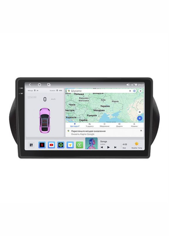 Штатная магнитола 9" для Dodge Caliber I Рестайлинг 2009-2013 4/64 QLED CarPlay 360 Prime 1 шт. Lesko (336203205)