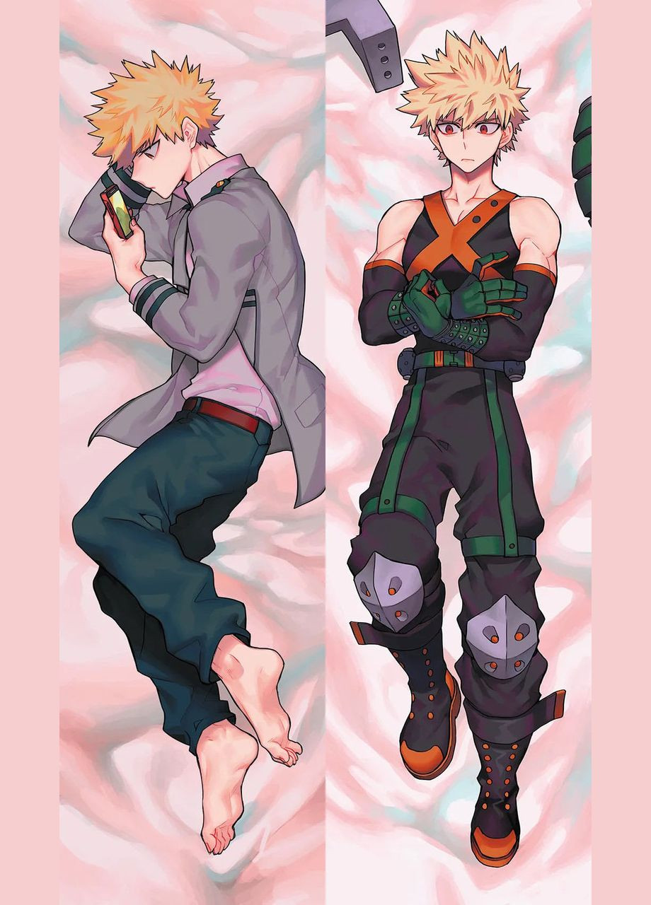 Подушка дакимакура двухсторонняя Katsuki Bakugou - Boku no Hero Academia 100см No Brand (327843023)