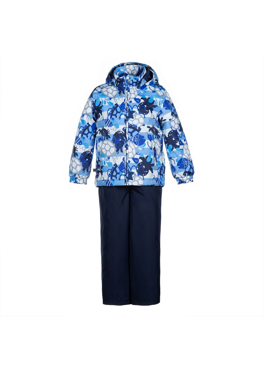 Темно-синя комплект yoko navy pattern/navy, поліестер, р.116, темно-синій () Huppa 41190014-93186-116