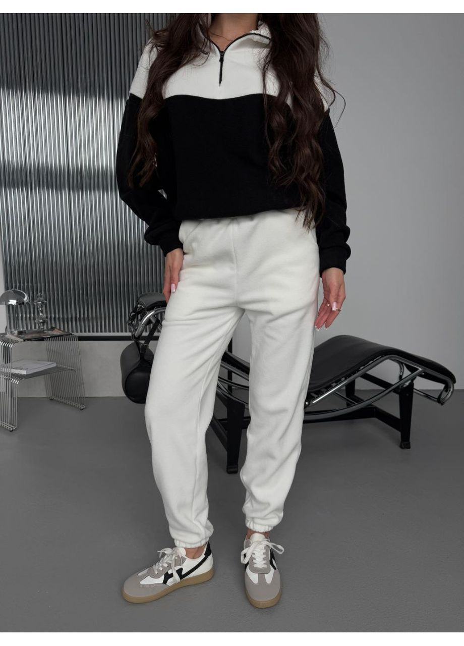 Спортивный флисовый костюм турецкий Флис Полар,кофта с вороном на молнии и брюки Джогеры Україна (367047195)