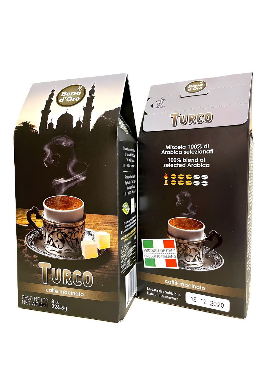 Кава мелена ПО ТУРЕЦЬКИ 226.50г, Вorsa d`Oro (Італія) Borsa D'oro (358791019)