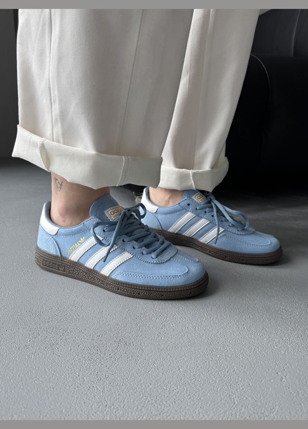 Кросівки жіночі і чоловічі Adidas Spezial Handball Blue White | Адідас Спеціал блакитні No Brand блакитні демісезони (342717921)