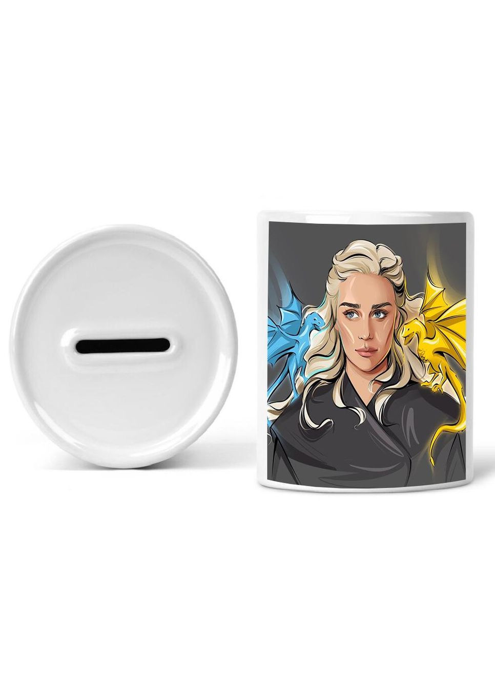 Скарбничка, копілка для грошей Патріотична #0019 біла керамічна No Brand (315043649)