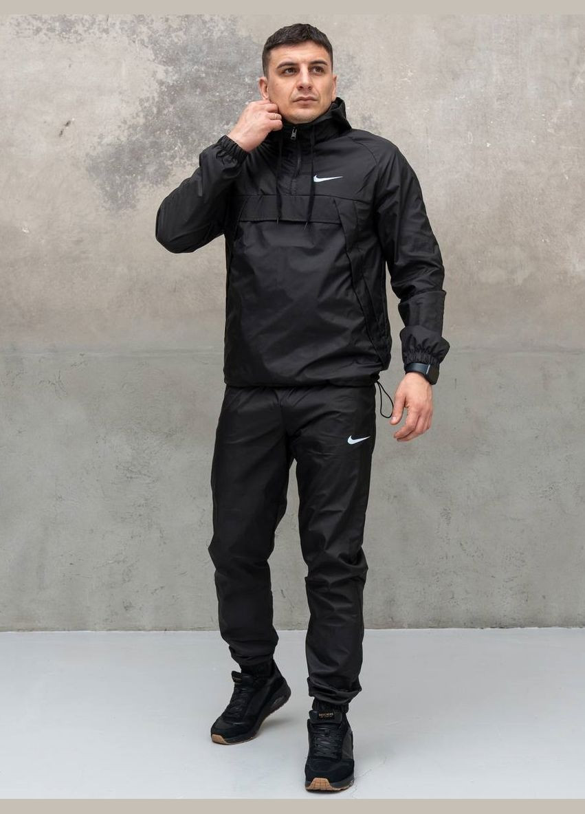 Чорний демісезонний костюм водовідштовхувальна европлащівка підкладка - нейлон No Brand