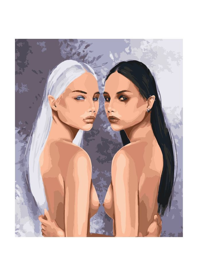 Картина по номерам Люди. Девушки противоположности 40*50 см 10121-AC Art Craft (321968914)