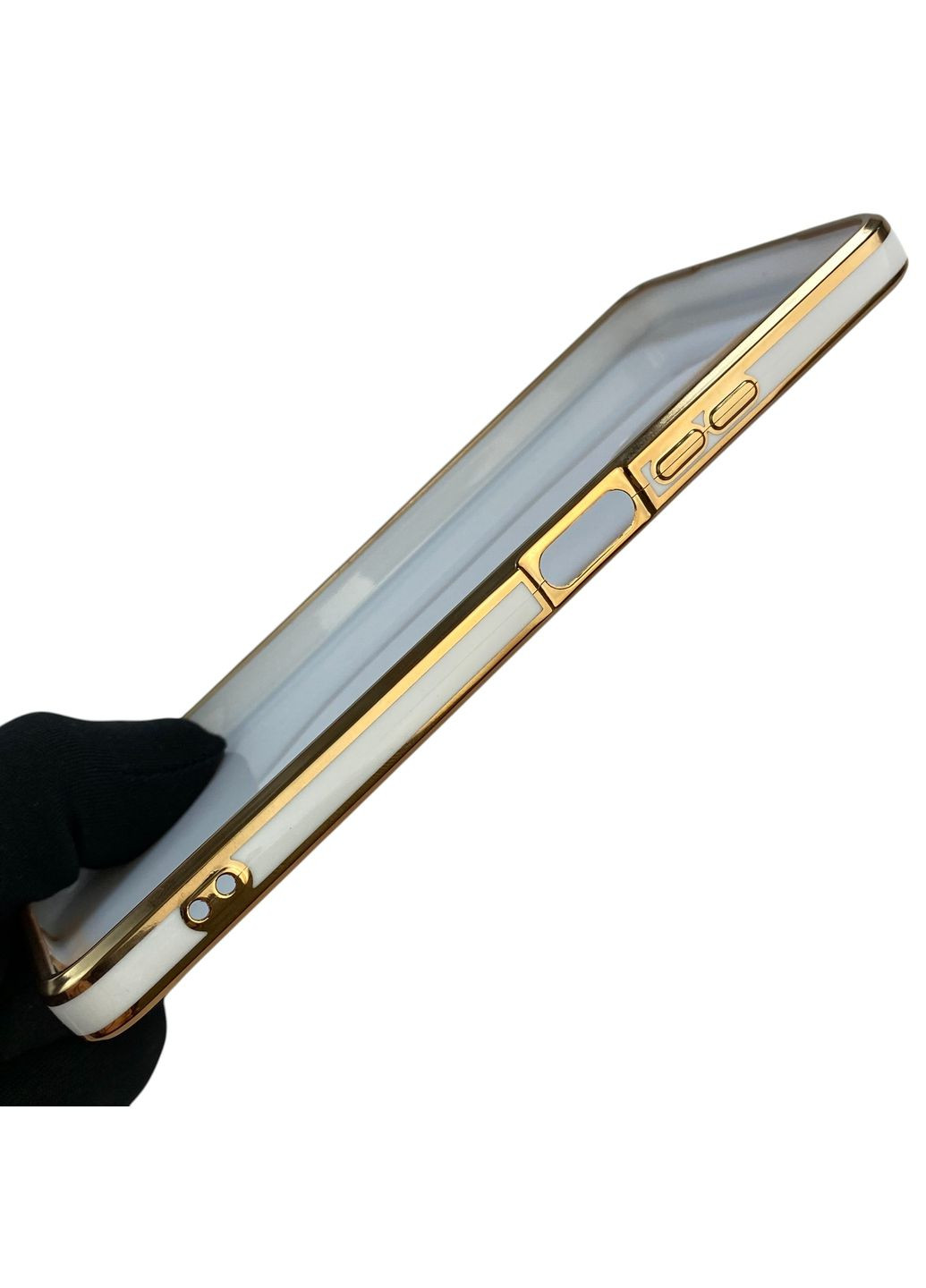 Чохол для A58 (4G) з кільцем MagSafe із золотою окантовкою на оппо а58 білий gs1 Oppo (366229197)