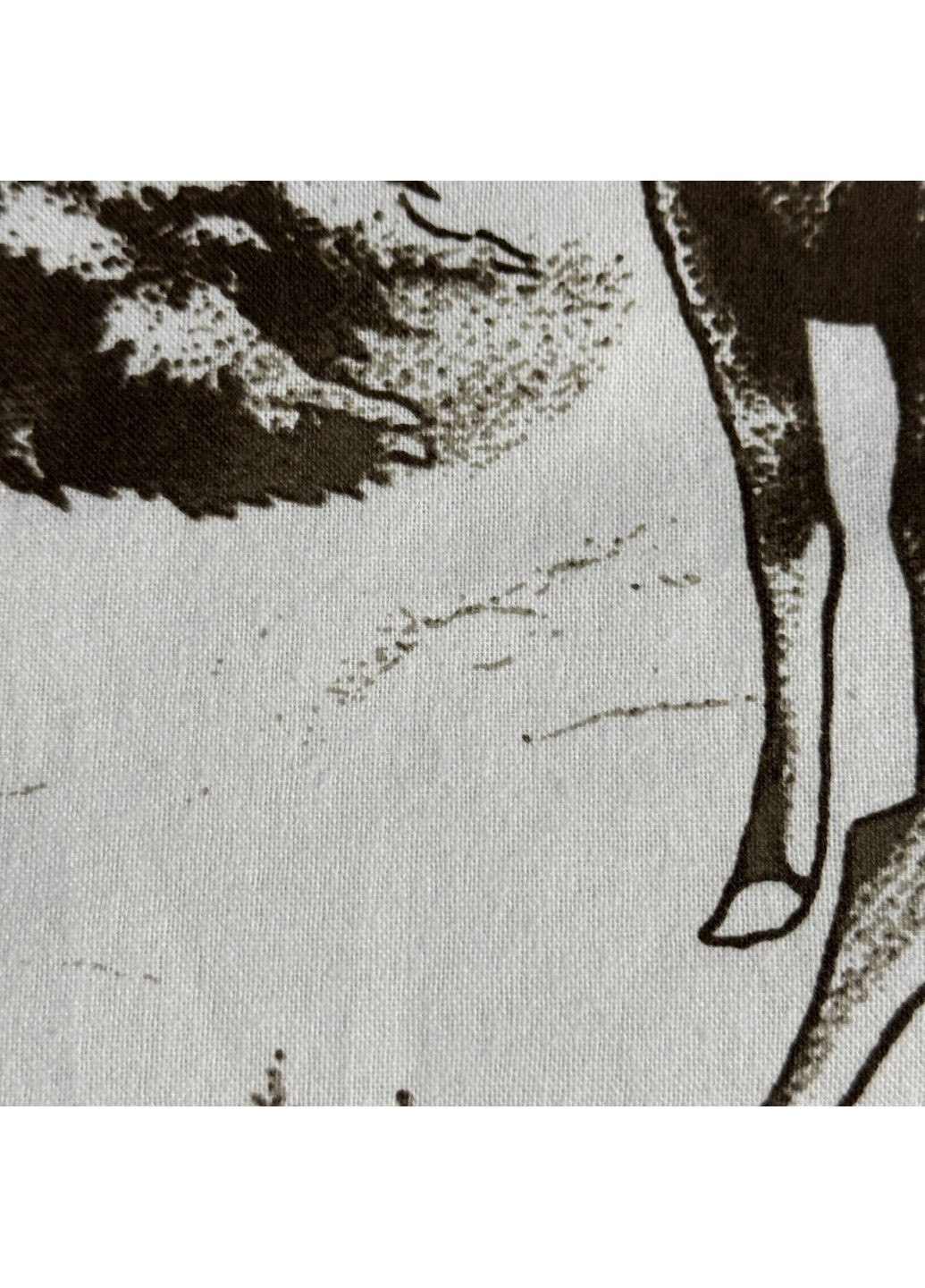 Постільна білизна двоспальна світло-сіра з коричневим новорічна Зимовий ліс Фланель Байка 954702 Ananasko (361079944)