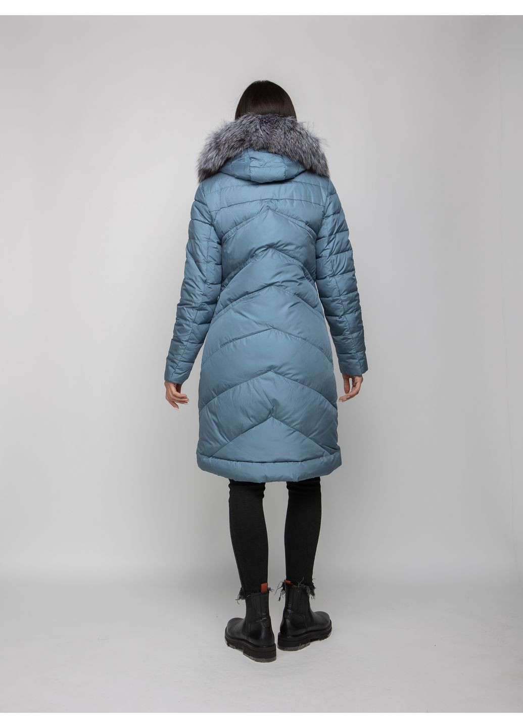 Блакитний зимній Пуховик O`zona milano