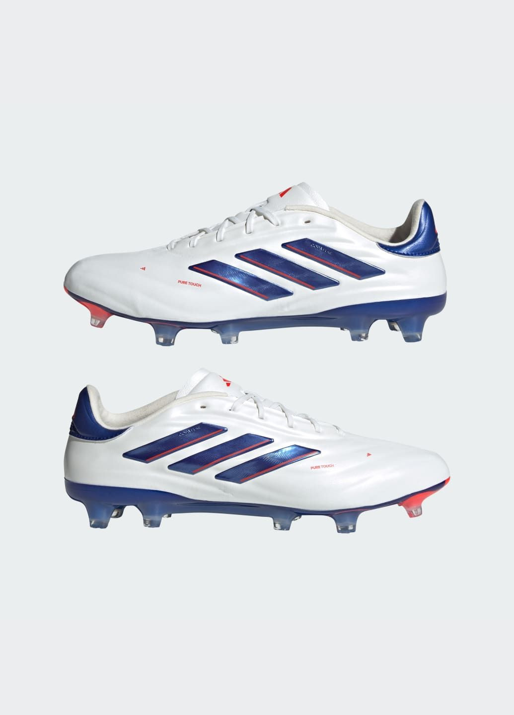 Белые летние бутсы copa pure 2 elite firm ground adidas
