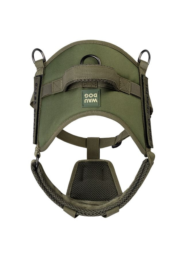 Шлея для службових собак PRO, металевий фастекс, M, В 55-75 см, хакі WAUDOG (326836209)