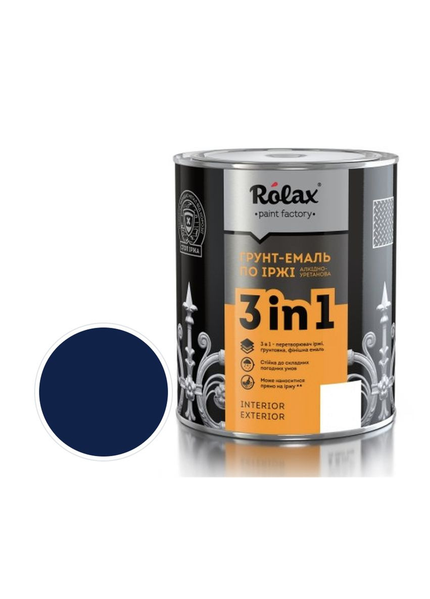 Грунт-эмаль 3в1 по ржавчине № 405 2 л Rolax (360881165)