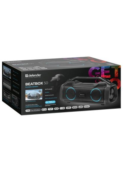 Акустическая система (65950) Defender Beatbox 50 Bluetooth Black (366106067)