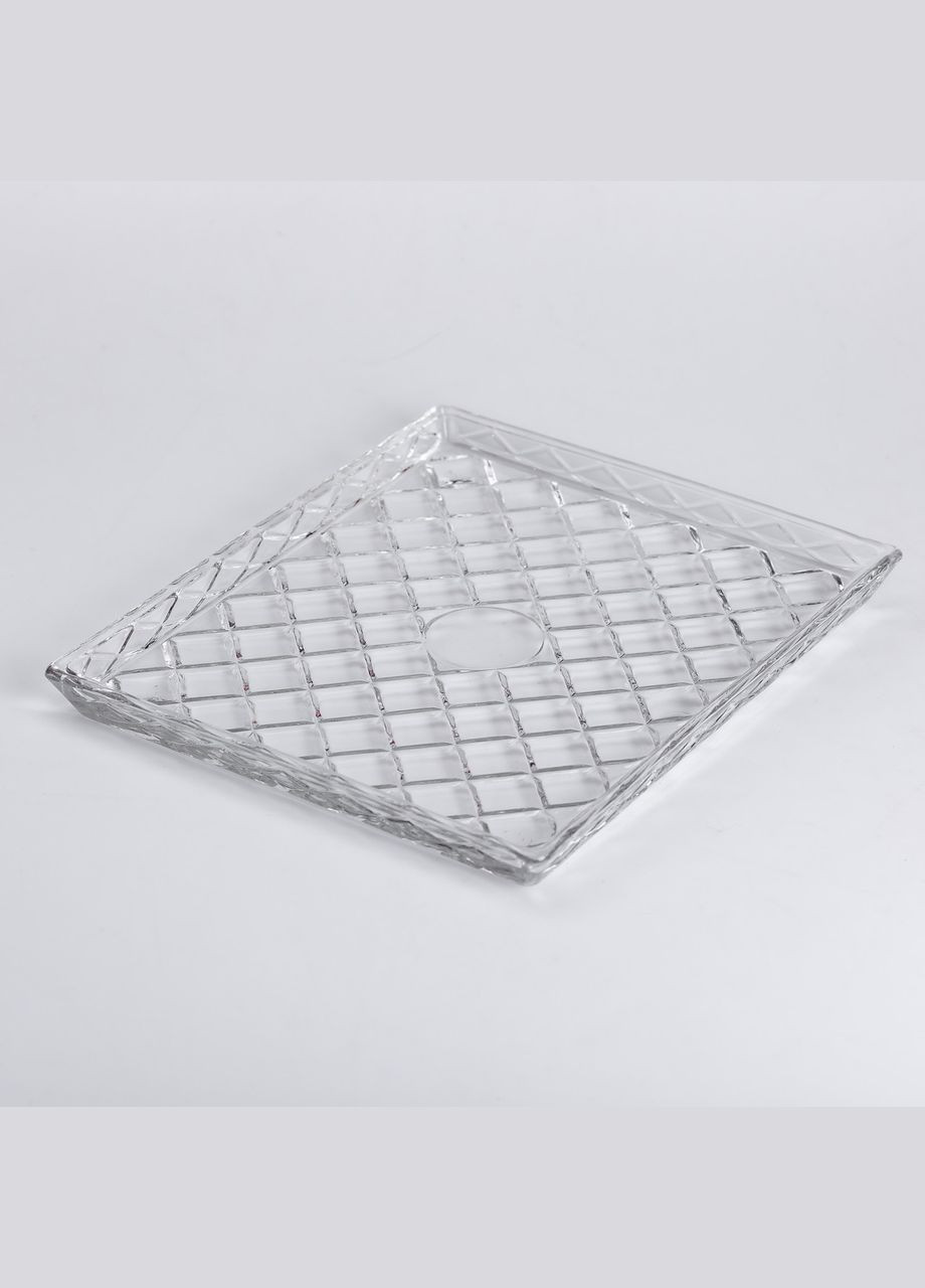 Блюдо для закусок Lirmartur скляне 24,5*20,5*2 см, diamond Yiwu (326599361)