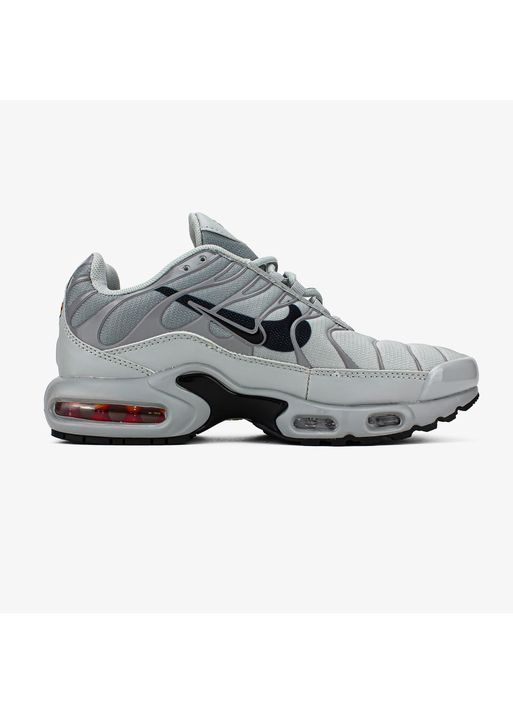 КРОСІВКИ ЖІНОЧІ NIKE AIR MAX PLUS TN DOUBLE SWOOSH GREY НАЙК АІР МАКС ТН ПЛЮС No Brand сірі демісезони (367167489)