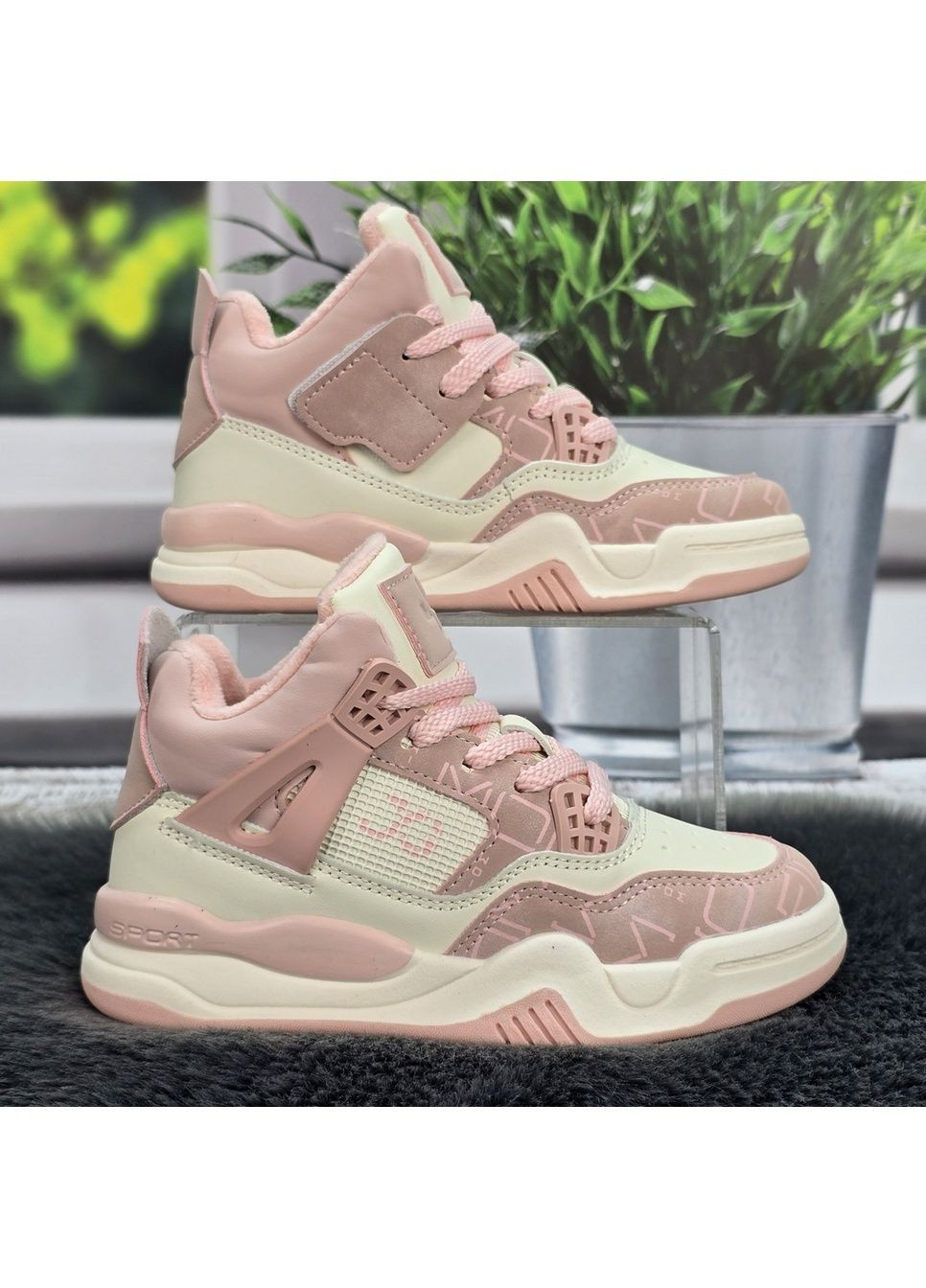 Розовые повседневные осенние ботинки детские для девочки демисезонные Jong Golf