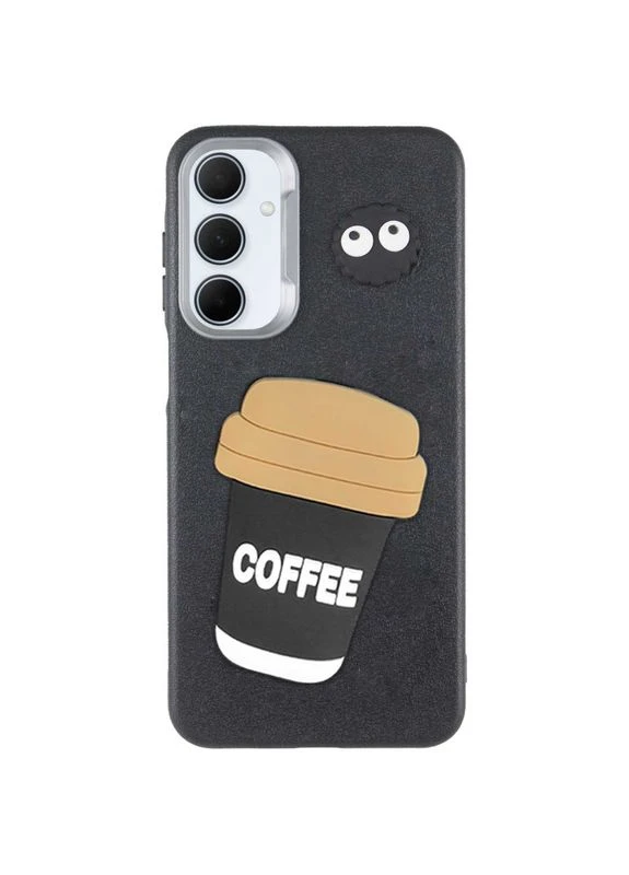 Чехол TPU Leather Toys на Samsung Galaxy A17 4G/5G (Coffee / Black) Epik (387218304)