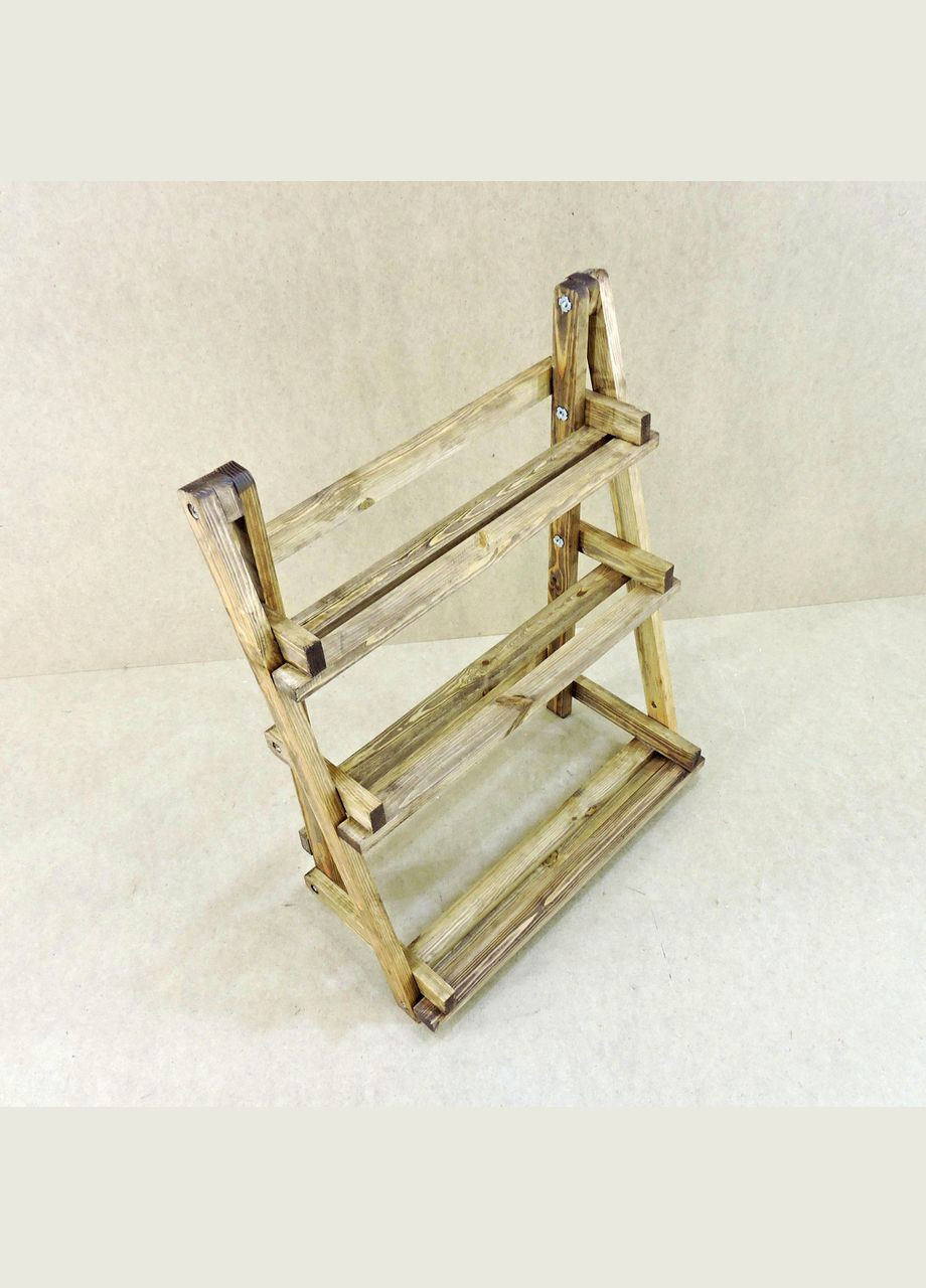 Полка настенная для цветов из дерева Сан-Бернарду капучино (ЦВС-0022017) No Brand (328225916)