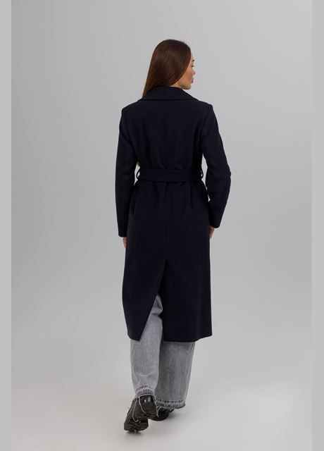 Синє демісезонне Пальто двобортне Парада