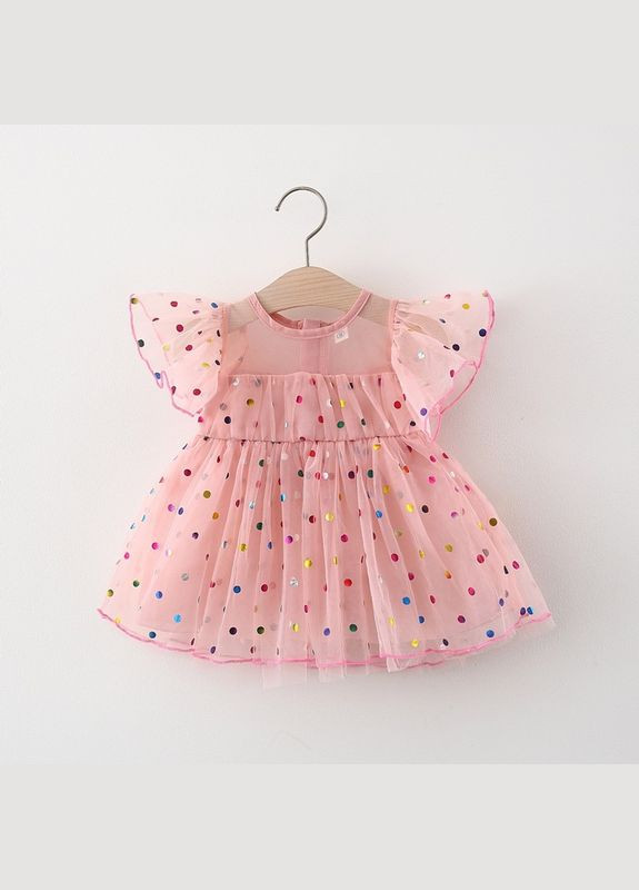 Світло-рожева сукня дитяча pease ( 73см ) (11878) Qoopixie (290704445)