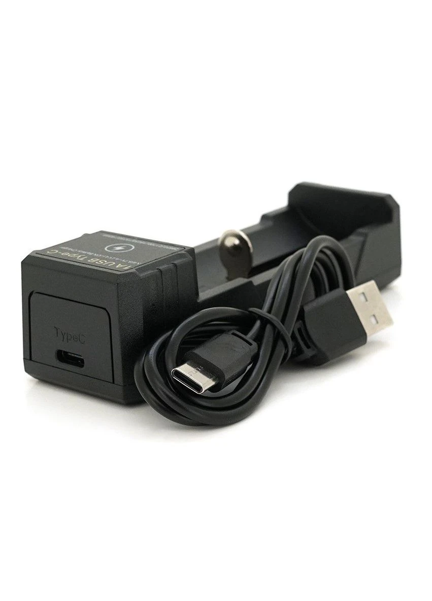 Зарядний пристрій TC1 18650/26650/21700/18340, 4.2V/1000mAh, живлення від USB/Type-C Yonii (382950267)