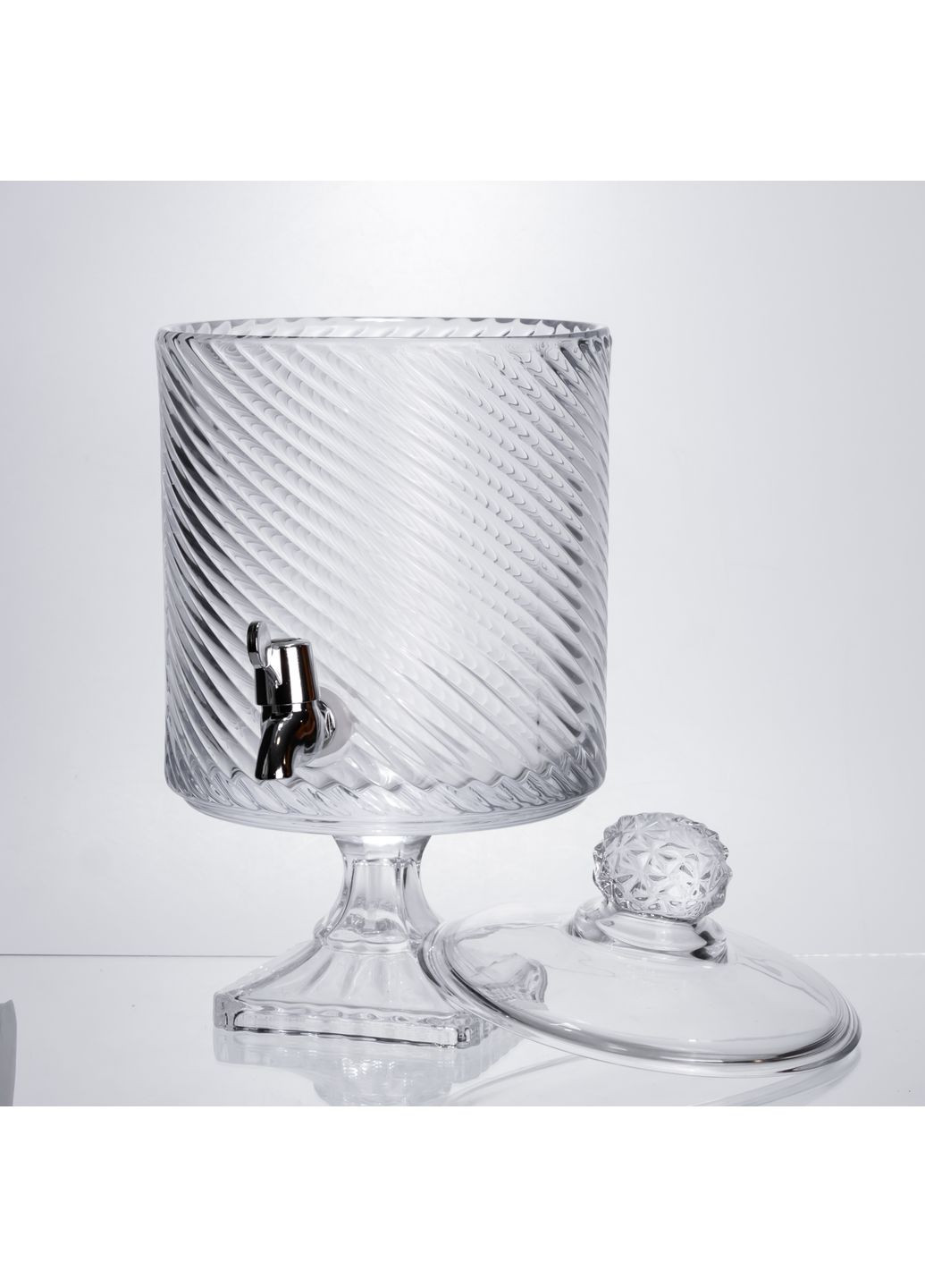 Лимонадниця на ніжці з краном 4.5 л скляна Yiwu (364237522)