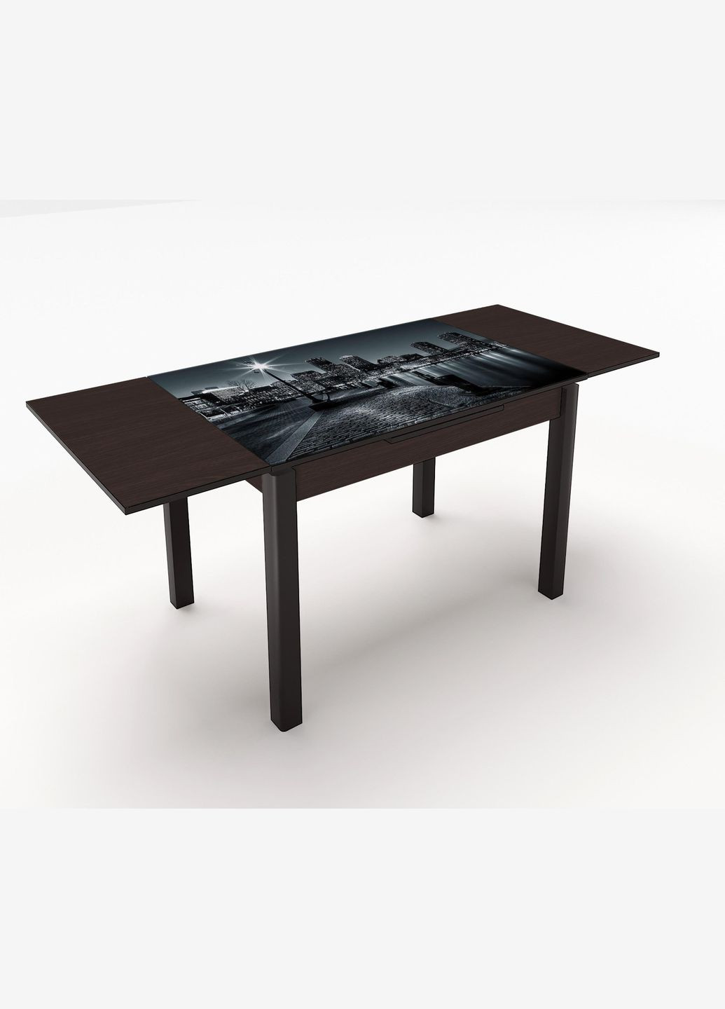 Стол обеденный раскладной Марсель 90х60 см Венге/Стекло УФ 04 123 (10000203) Fusion Furniture (341525560)