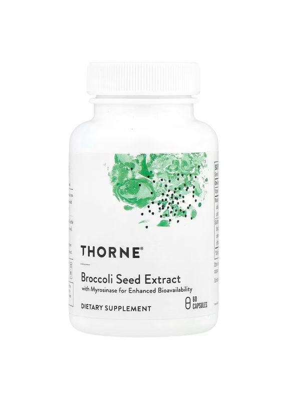 Брокколи, Broccoli Seed Extract, Thorne, экстракт семян, 60 вегетарианских капсул Thorne Research (362369252)