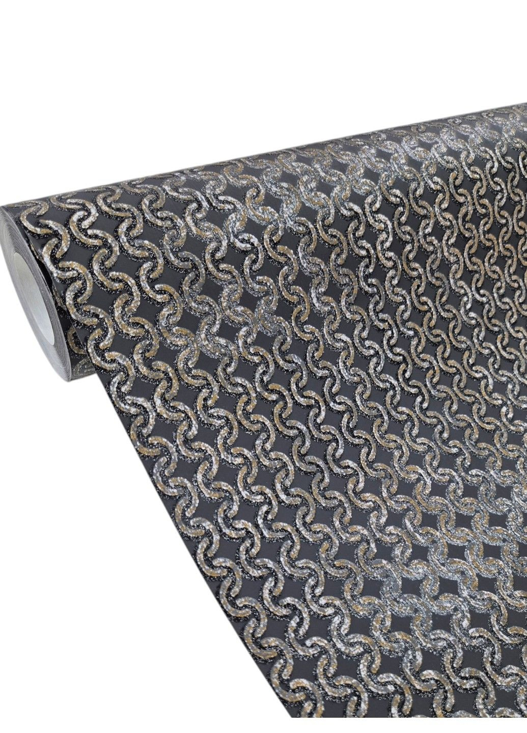 Виниловые обои 10.05 × 1.06м 33608,черные с золотистыми элементами для спальни,гостиной,кухни,коридора MARBURG (339111228)