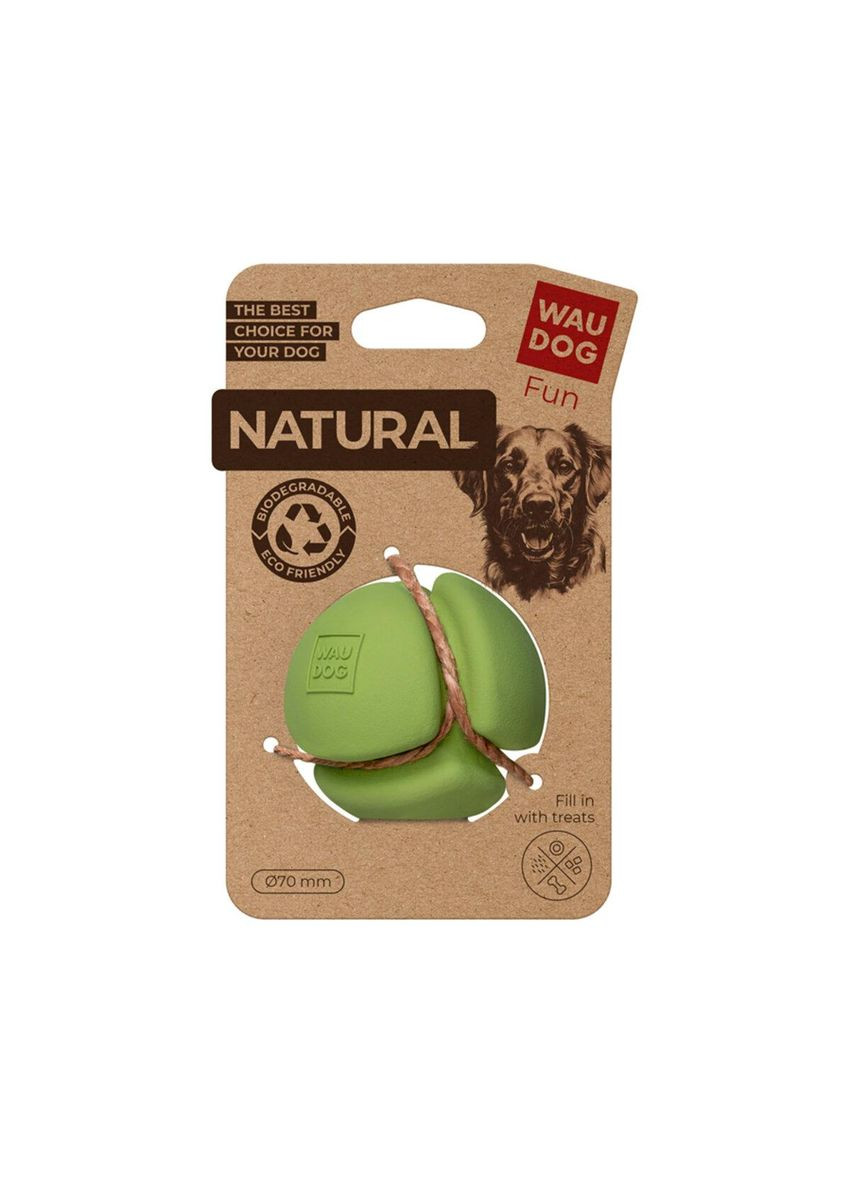 Іграшка для собак Fun Natural м'яч, біорозкладна гума, 7 см. WAUDOG (362136353)