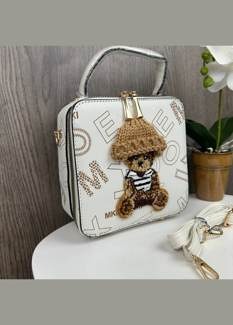 Дитяча сумочка маленька з ведмедиком міні сумка для дівчаток з ведмедем біла Bear (345742185)