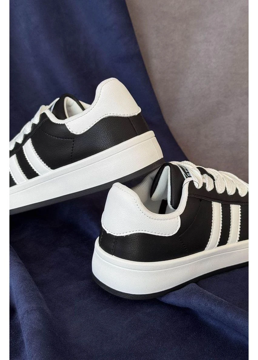 Чорно-білі жіночі кеди демісезонні чорно білі спортивні базові еко шкіра seli Stilli