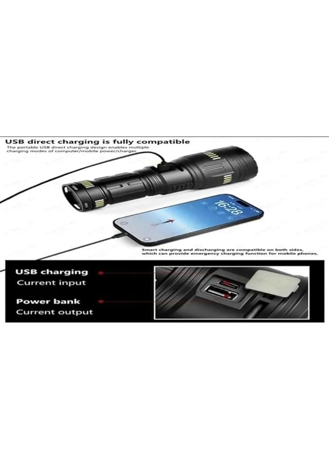 Фонарик ручной BL CB W518, аккумуляторный, LED Bailong (393115735)