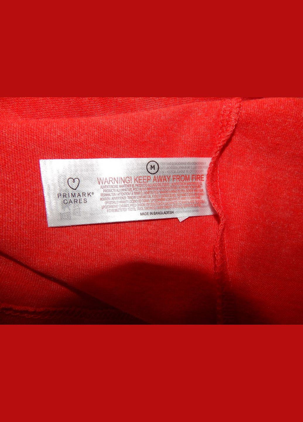 Красная мужская футболка cares оригинал р.50 073fmls (только в указанном размере, только 1 шт.) Primark