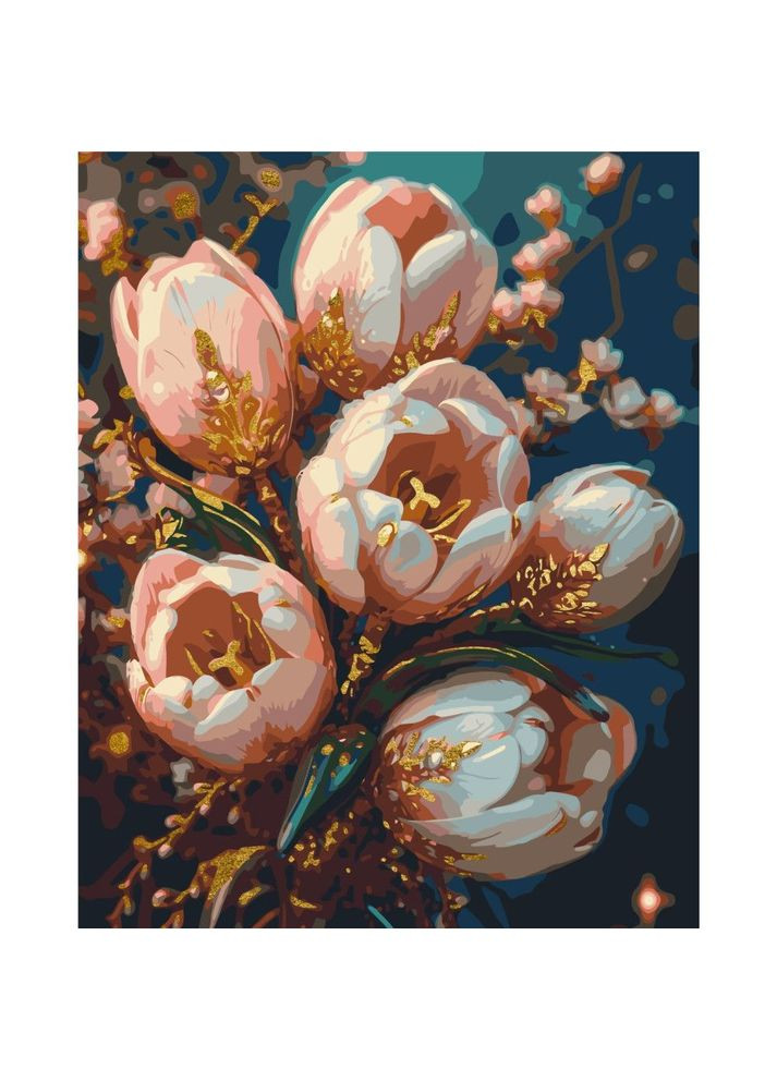 Картина по номерам с красками металлик "Нежные тюльпаны" 50x60 см MIC (292559262)