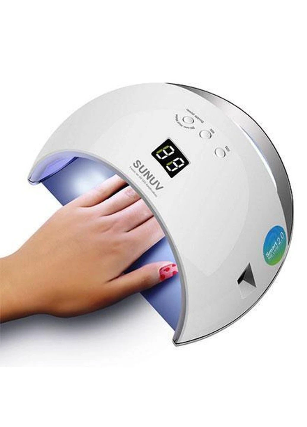 Лампа для манікюру UV/LED гібридна біла c сенсором SUN 6, 48W No Brand (331639486)