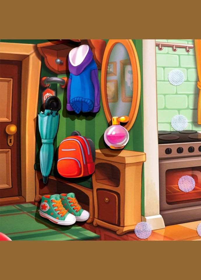 Дерев'яний пазл-вкладиш "Наведи лад в кімнаті та нагодуй Ваню" (ПСД271) PSD271 Ubumblebees (315022960)