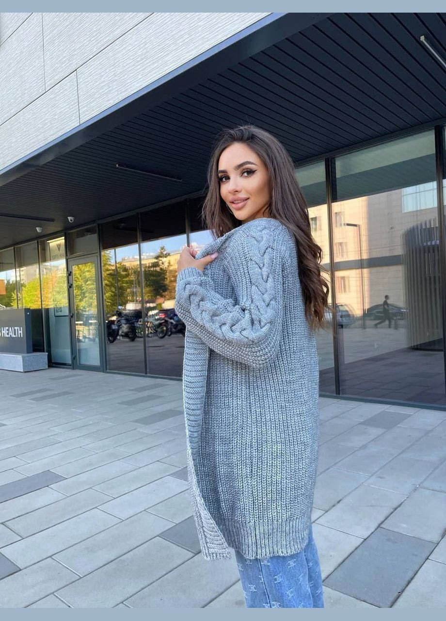 Серый демисезонный кардиган Vakko