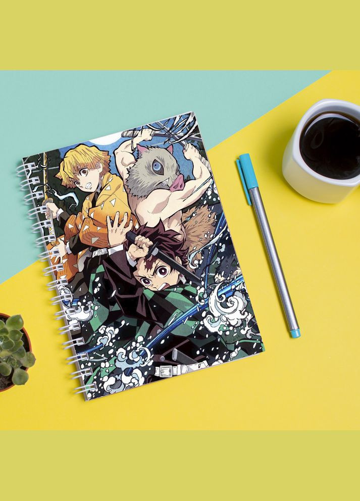 Скетчбук (Sketchbook) з принтом "Demon Slayer-Клинок, що розтинає демонів 5" Кавун блокнот для малювання (316133744)